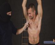 Needles insertion into pecs muscles. A pic from RusCapturedBoys.com video Electrician Vitaly - Final Part. from snake insertion into pussy