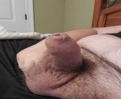 Laying in bed showing some uncut cock (18) from fkk cock