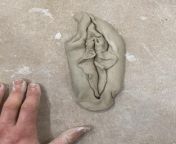 Thank you u/pennyarcadexo for letting me sculpt your Vulva~ Clay Vulva by me ;) from vulva pic