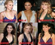 Scarlett Johansson, Mila kunis, Anne Hathaway, Natalie portman, Amanda Seyfried, 1) real anal freak,2) can handle rough anal Fucking,3) begs for choking and slapping,4) loves being tied up and whipped, which options you choose and why? from mila kunis fake nude photo 00027 jpggoldylady com