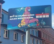 Propaganda do Servio de Sade Pblica de Hamburgo (Alemanha): &#39;por favor cubra sua boca e nariz&#39; from novinha do brasil de bikini