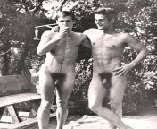 Vintage naturist buddies from pre naturist