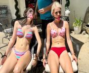 Sisters Kody Evans and London Evans roast in the sun in Bitchy Sisters with Emma Ray. Own them now at https://www.clips4sale.com/111172/26725991/bitchy-sisters-large-mp4 or tiedtales.com #BONDAGE from kaylee evans students