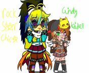 OMG PIGTAIL GIRL [cindy biser] and Rockstar chica [who she possesses] (NSFW for hand gesture) from biser cori