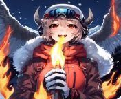 Tatiyanichi, Keeper Of The Flame, stays warm in the cold winters by exhaling the powerful fires borne from her mouth, which heat her entire village all season from village all school
