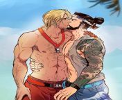 McCree X Hanzo: Happy Couple Kiss on the Beach (Author: ??) from www xxx anger couple kiss