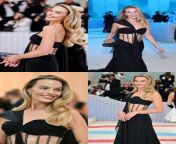 Margot Robbie is soo sexy in that dress all thats missing is a nice sexy leather dog collar with a padlock from tearcher sexy hd xvideos com all