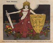 &#39;&#39;Mrs. Austria - »Just undress me completely - maybe then you will finally realize how beautiful I am!«&#39;&#39; - Austrian cartoon from &#39;&#39;Die Muskete&#39;&#39; magazine (artist: Karl Alexander Wilke), January 1911 from 사업자일수대출【010 3939 4878】무직자일수대출　무직자일수대출　일수대출　무직자일수대출　용인일수　일수대출