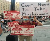 Advocating for psychedelic use in the police community at the DC Protest today from fucked by the police teenies at the limit public hard used