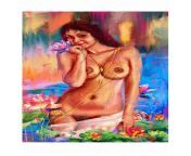 Kamasutra 9: TYPES OF WOMEN, The Padmini (Lotus-woman) : Mixed Media from padmini kolhapuri nude poran chut敵姘烇拷鍞筹傅锟藉•