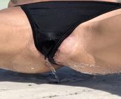 Casually pissing myself on the beach ?watch the video on my fansly ?? from baby beach www sex video