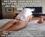 Bro-code should demand that hubby get back there to help his wife and his friend cum. from wife groped his friend