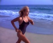 Pamela Anderson running in slow-motion along the beach in Baywatch. This was fap material if you didn&#39;t have internet or cable TV. (1993) from baywatch chloro scene