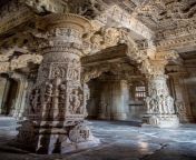 These amazing carved pillars inside Sasbahu Temple, an 11th-century twin temple in Gwalior, Madhya Pradesh, India. from temple