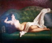 Painting of a nude, from art gallery in Catania, Sicily from www image gallery in