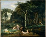 Diana and Actaeon (1836) by Camille Corot [2716x3722] from 118澳门网站免费资料118网址👉【1836 cc】agn2
