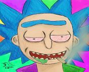 Switching to drawing digitality from traditional and was hoping for any advice. Here is a drawing of Rick from Rick and Morty it&#39;s my first finished digital piece so any criticism would be amazing! LMK if I should mark NSFW for weed from rick and jerry