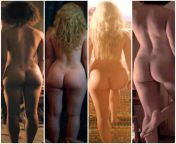 Nude booty battle: Nathalie Emmanuel vs Elle Fanning vs Emilia Clarke vs Scarlett Johansson from scarlett johansson nude