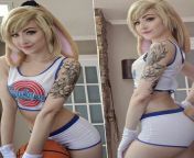 Lola Bunny from Space Jam cosplay done by luxlocosplay from amouranth space jam cosplay asmr patreon video leak