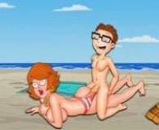 Gina gets fucked on the beach from thick anime milf gets fucked on the beach 3d hentai a quick dip
