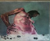 Jen, Brett Williams, chalk pastel 160cm x 140cm, 2009 from jen brett nude joi leak video