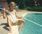 Upskirt at work (pool cleaning service) from anne kathrin kosch bikini upskirt