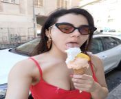 Licking Ice Cream ? from horny guy licking ice cream off navel and kissing girlfriend masala video