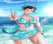 Swimsuit Chun-Li &#124; Art by Kuma-kun from kula kuma kwa ki