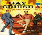 Gay Vintage - Pulp Fiction Paperback Novel Cover Art- Gay Cruise - Carl Driver - French Line - 1960s - cruising, suit, gay bar from gay 34onmouseover1df29402334