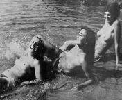 Three actresses from the cast of the 1963 British nudist film &#34;Take Off Your Clothes And Live&#34; from czech nudist film