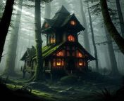 Witches house in the forest from teen forced sax in the forest