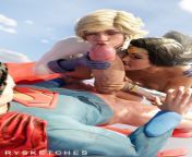 Power Girl &amp; Wonder Woman Double Teaming Monster Cock (Rysketches) [DC] from 10 inch monster cock sex