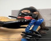 Gagged and ready to have both holes filled by this big blue beauty ?????? fucking love double penetration toys!!! Xx from hdana gagged