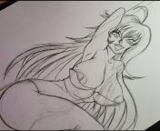 My sketch of Rias after starting a rewatch of the best ecchi show of all time from highschool dd nudity of rias