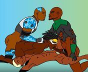 Aqualad, Static, Cyborg and John having some fun (Tranetrax) [Young Justice] from a104 78 129 35 deploy static akamaitechnologies com
