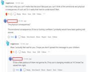 Under a comment of someone explaining how their male ex was raped by a woman and never taken seriously, this man dropped the typical &#34;14-year-old boys are horny and just happy to have sex&#34; from old woman raped by