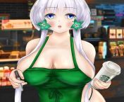 &#34;Are you sure you want breast milk Shikikan-sama?&#34; Starbucks breast milk meme contribuition portraying Illustrious from Azur Lane. from heriel ferrari expressing breast milk