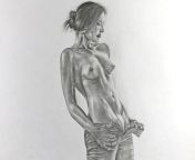 naked woman, me, pencil drawing, 2021 from sex art drawing andy