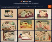 19th Century nude couple making love on bed sitting Erotic Collage from com nude couple