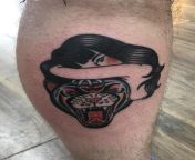 Girl and panther [NSFW], Matt Cooley, Rain City Tattoo, Manchester, UK from munica cooley