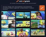 snoop dogg and spongebob squarepants smoking weed together underwater in bikini bottom from dogg and gairl xx video