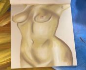 nude pastel drawing by me. im new to drawing nudes and im not sure how to make my drawings look more lifelike from how to drawing