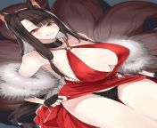 Akagi teasing shikikan in her red dress from alexa pearl tits in kitchen red dress mp4 download file
