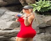 Outdoors in a red dress from alexa pearl tits in kitchen red dress mp4 download file