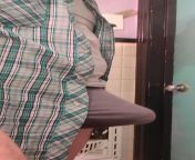 Blowing clouds in the bathroom with a super hard boner from indian chick blowing dick in the bathroom mp4