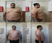 6 months, 85.5 pounds / ~38.7kg lost. SW 300 lbs CW 214.5 lbs 5&#39;8&#34; (SW 136 kg CW 97 kg 174cm) OMAD. from 136 85 1741607499 jpg