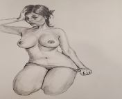 Too much American politics here lately, here&#39;s a sketch of an Indian lady instead. from naked mms of indian lady