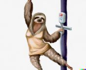 I give to you our Sloth Qween, getting it on with her IV pole. This is courtesy of DALLE 2, which didnt completely translate my vision (especially the leg pop), but, ehits close enough. from iv 83net jp young 76