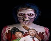 Shaun of the dead makeup! Day 2 of my 31 looks! ????? from shaun romy 001 jpg