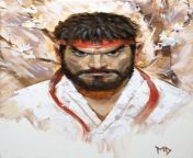 Here is my Oil Painting of Ryu! Loving the game so far from ryu enqmi